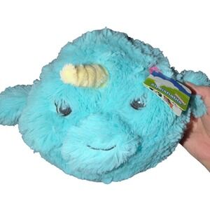 Squishable Narwhal Plush Mini Kids 7" Aqua Blue NWT Fuzzy Sea Creature Toy